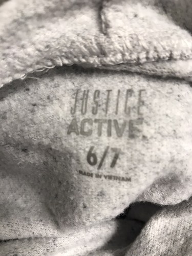 Justice Grey Hooded Sweatshirt & Blue Boho Top - Size 6/7 - Picture 6 of 11