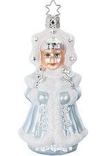 Inge-Glas Princess Snowflake 10118S023 German Glass Christmas Orn with Gift Box