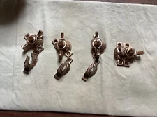 4-Victorian Brass And Cast Iron Window Sash Lock 1800’s