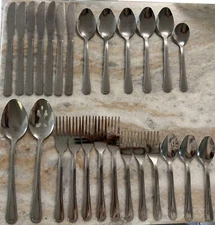 18/0 Stainless, China, Rope Edge silverware set 26pc set