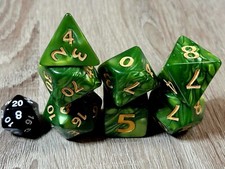 Colossal Green Colossal 25mm 7 Dice Jumbo Set Poly RPG DnD Dungeons Dragons AD D