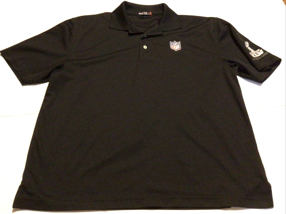 Sport Trek NFL LOGO Men's Polo Golf Shirt SIZE LARGE Black Super