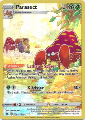 Parasect TG01/TG30 Ultra Rare Lost Origin Pokemon TCG