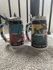 1996 USA Olympic Atlanta Anheuser Busch Steins