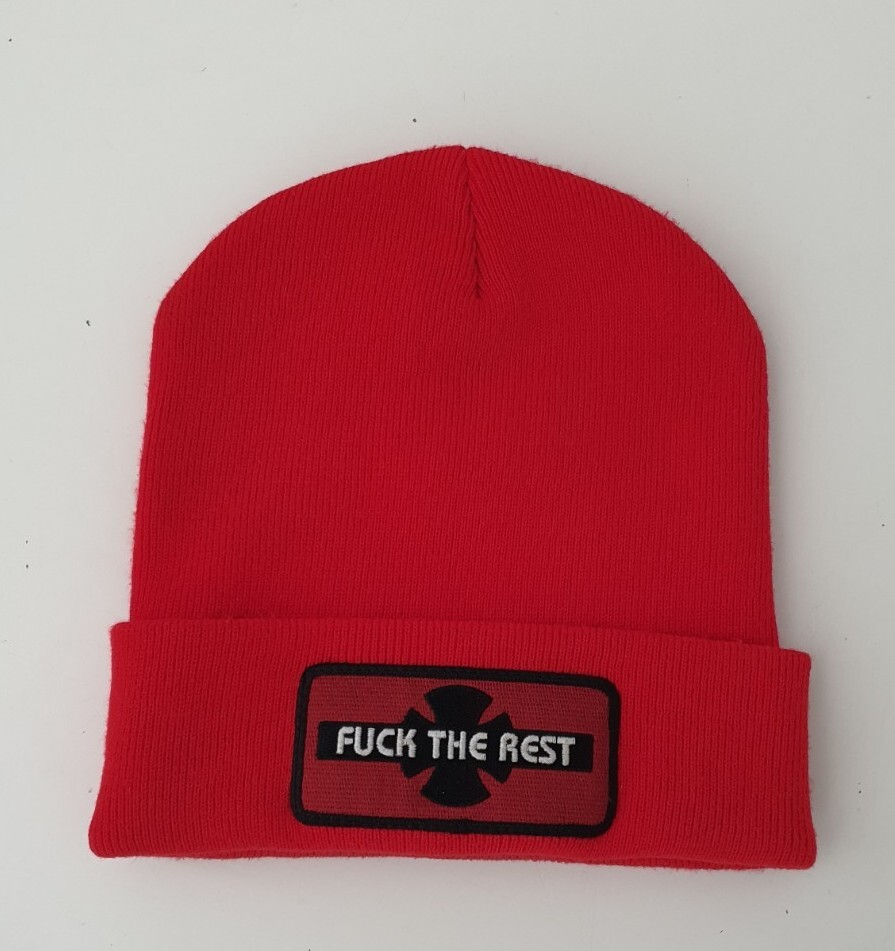 FW12 Supreme x Independent UCK THE REST red beanie vintage Very Rare Hat 2012