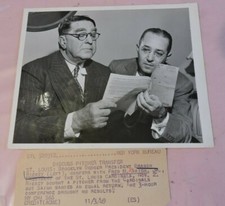 Orig 1949 Press Photo Baseball Branch Rickey Brooklyn Dodgers 7x9