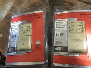 New Pass Seymour RT1BKCCV4 Black 7 Button Timer