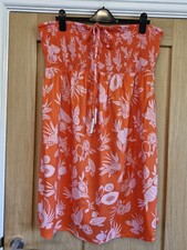 ACCESSORISE FRUITY FLORAL BANDEAU DRESS ORANGE Xl 20/22 BNWT
