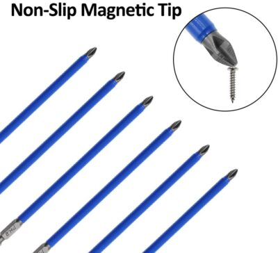 PH2 Phillips Anti Slip Screw Driver Set 1/4 Inch Hex Shank 127mm Long 6Pcs