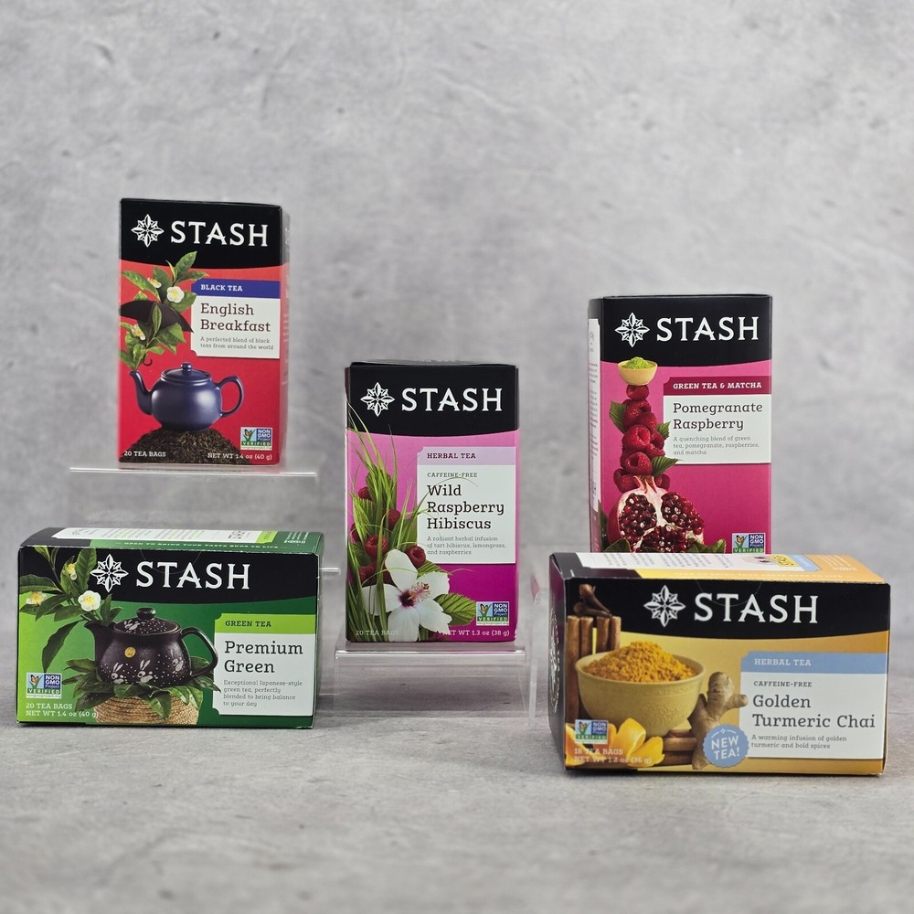 STASH TEA 2 Pack Select Your Tea: Green Herbal Black Matcha