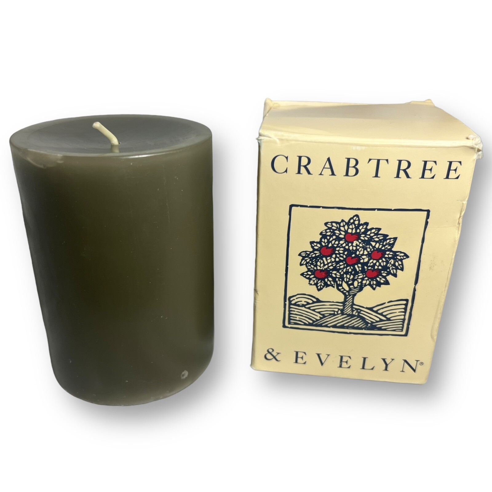 Vintage 1994 Crabtree & Evelyn HARVEST Scented Pillar Candle
