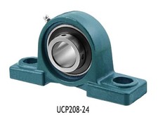 New UCP208-24 Solid Base Pillow Block Bearing 1-1/2" Bore Self Aligning 2 Bolt