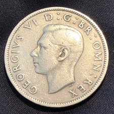 1948 United Kingdom Two Shillings Copper-Nickel Coin - VF (Very FIne) condition
