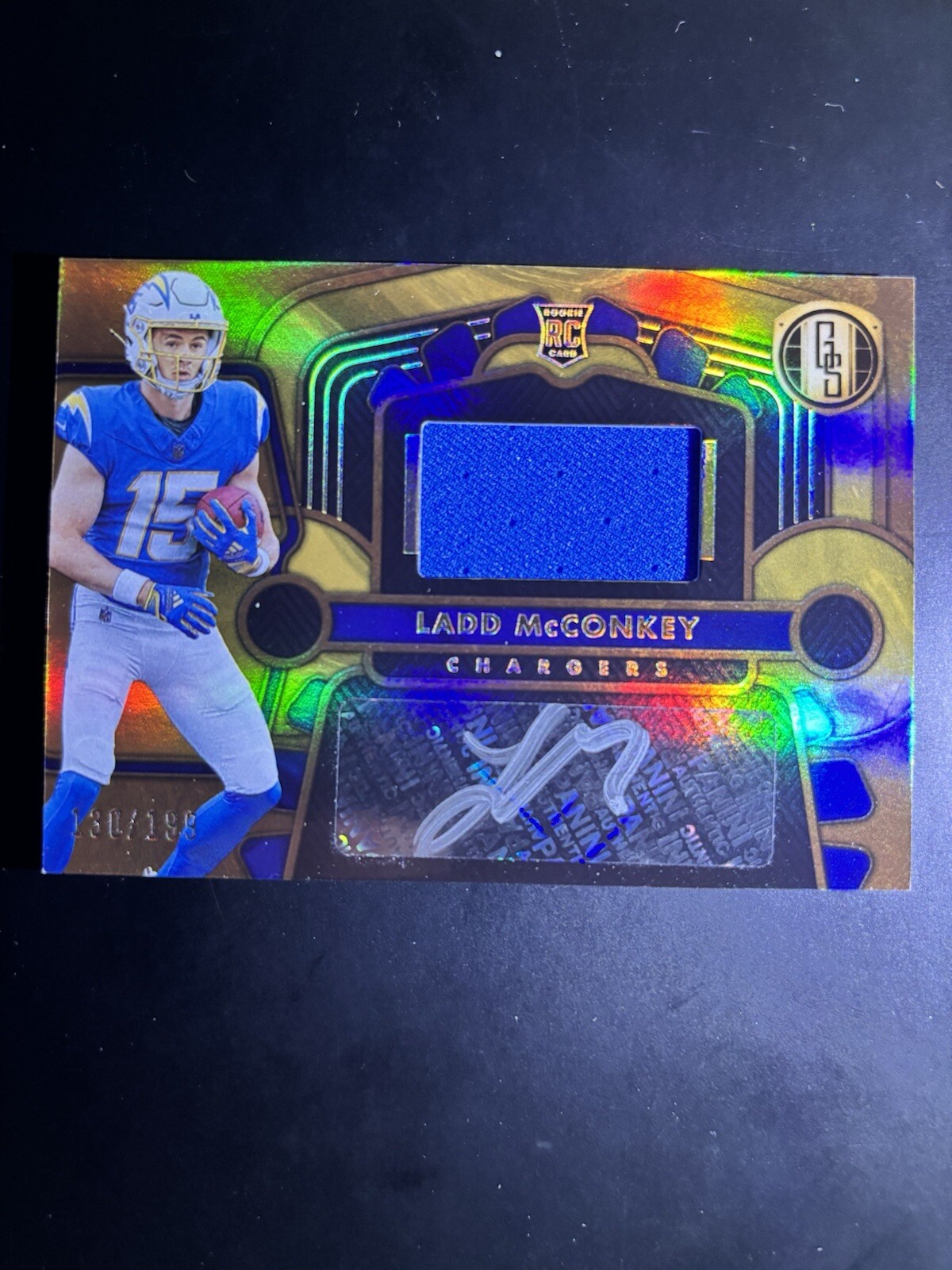 2024 Panini Gold Standard Ladd Mcconkey RC #210 Patch Auto RPA /199