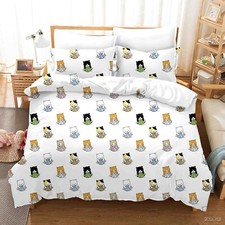 3D Cat Ball Pattern Cartoon Quilt Cover Set Duvet Cover Bedding Pillowcases