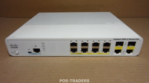 Cisco WS-C2960C-8PC-L V01 2960C PoE Switch 8 FE PoE, 2 x Dual Purpose Uplink - 第 1/3 張圖片