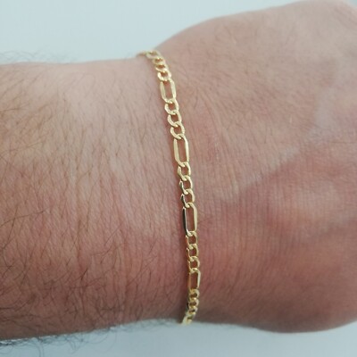 Wunderschönes Strickarmband 3+1 UNISEX 21cm in 750 Gelbgold 18 kt Neu