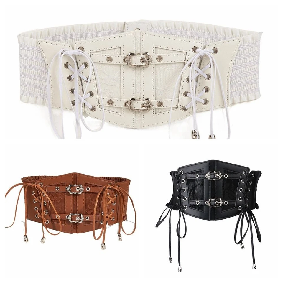 Waist Corset Belt Gothic Lace Cummerbunds Adjustable Punk Waist Band Women Girls - image 3 of 4
