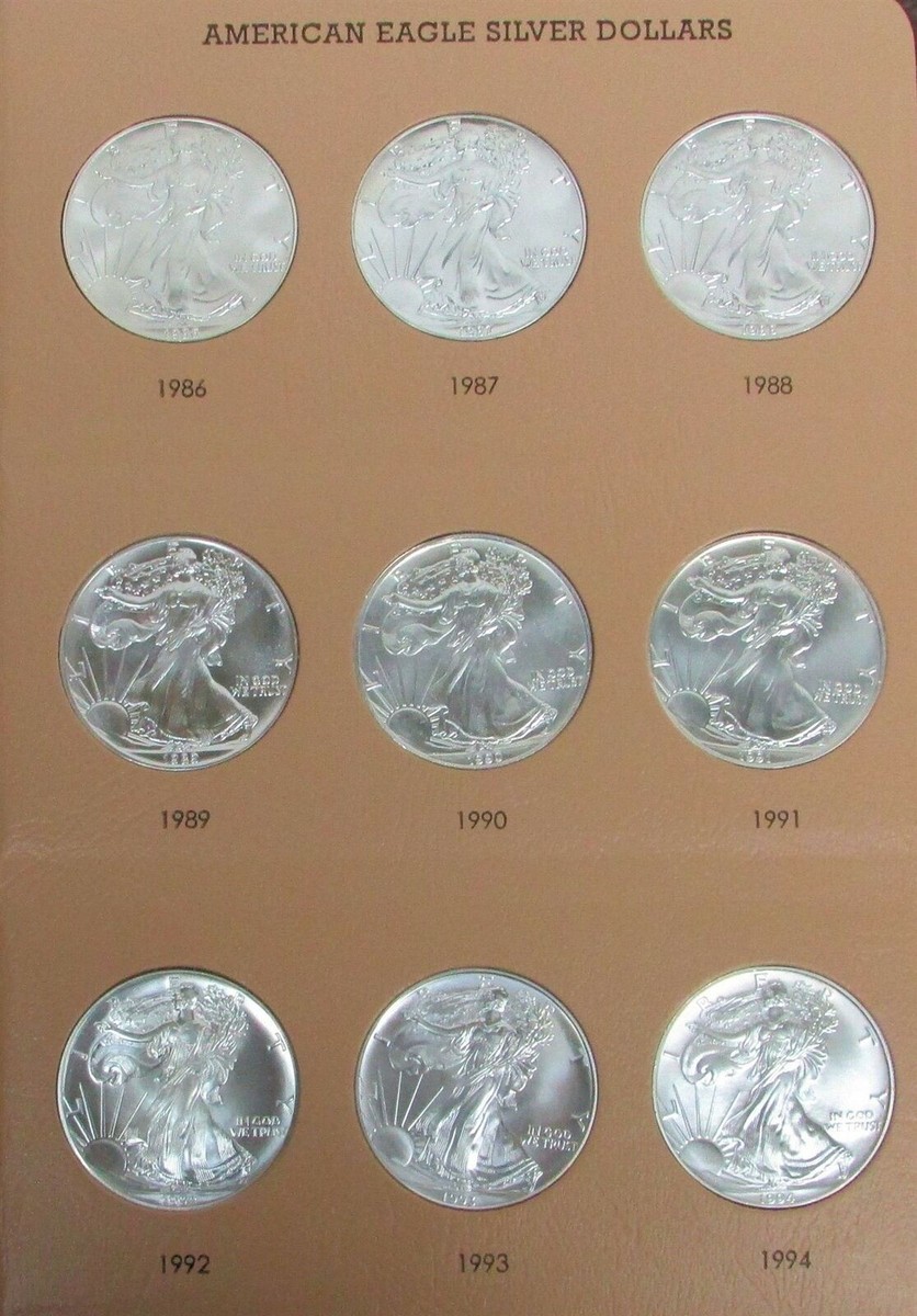 1986 - 2026 TY1 & TY2 AMERICAN 1oz 42 SILVER EAGLES COINS COMPLETE