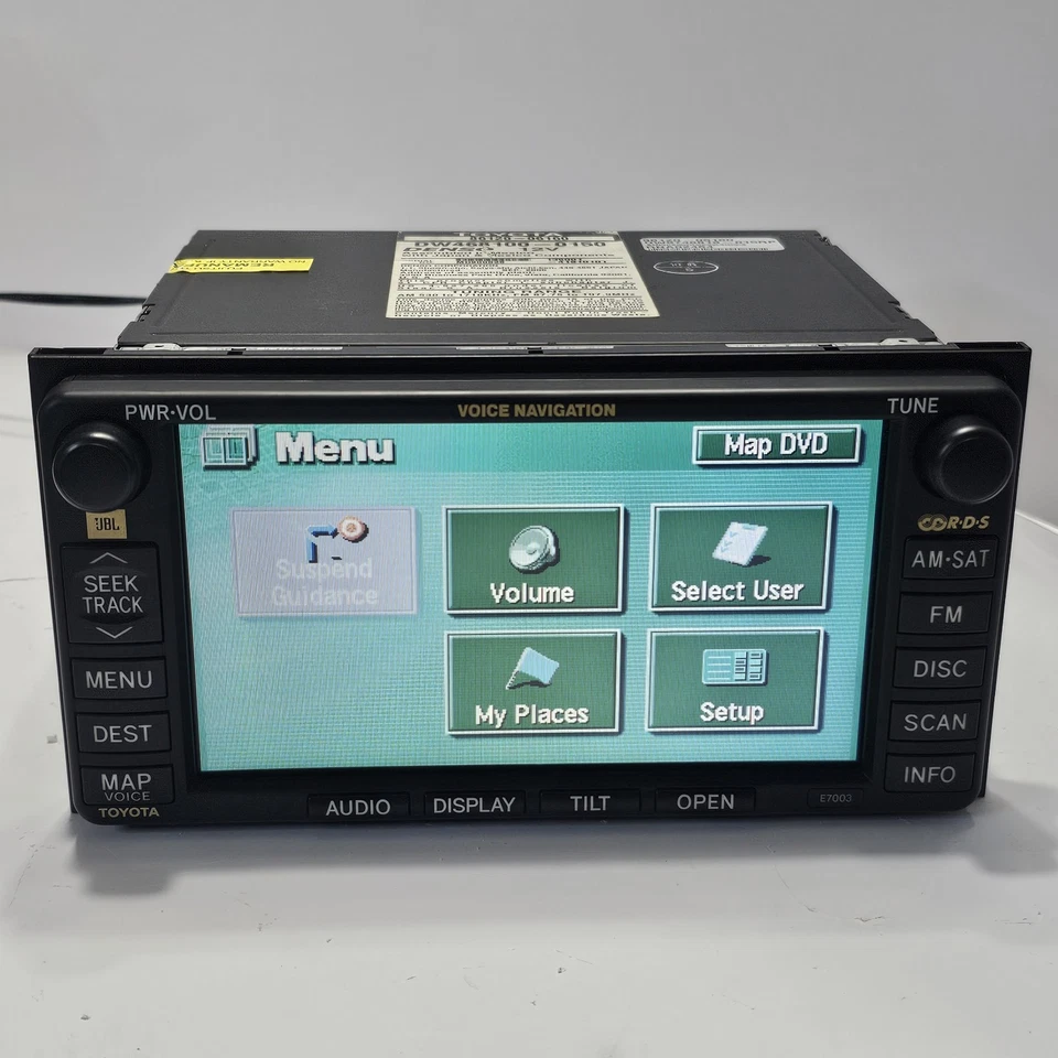 03-07 TOYOTA SEQUOIA TUNDRA JBL RADIO NAVEGACIÓN RADIO PANTALLA 86120-06160 E7003 Foto 4 de 4