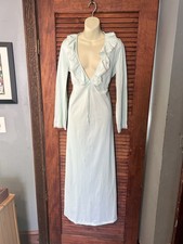 Vintage Mint Green Lace Ruffle Maxi Nightgown Coquette Fairycore