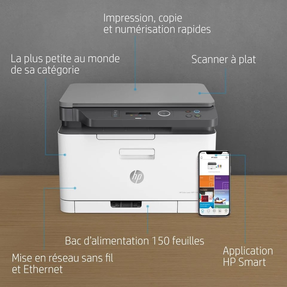 Imprimante multifonction HP Color LaserJet Pro 178nw - Photo 2/4