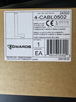 Edwards Est 4-CABL0502 LCD to CPU Cable. New. Sealed