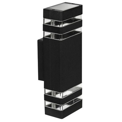 LED Außenwandleuchte Up Down IP54 Schwarz 2x GU10 Fassadenlampe MasterLED Inez