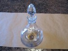 VINTAGE ( 50 – 60 YEARS OLD) 4" TALL CLEAR GLASS CRUET WITH GLASS STOPPER — photo 3
