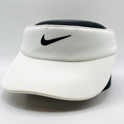Nike Golf Hat Visor Strap Back One Size White Nike One Mens Golf Sports