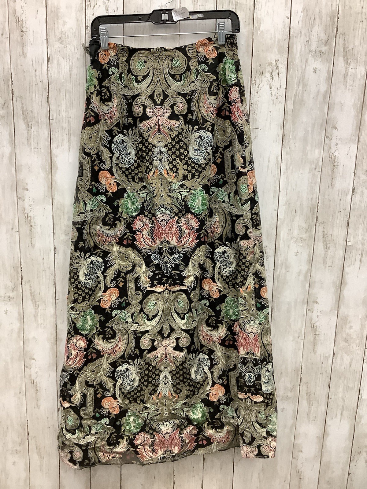 Vintage Victoria Royal by Mary Bays Beaded Silk Maxi Skirt, Size 6
