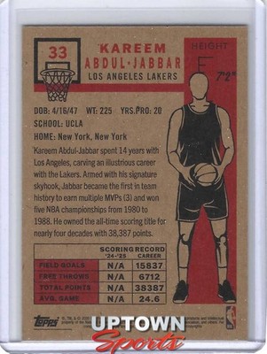 Kareem Abdul-Jabbar - 2025-26 NBA Living Set® - Card 33 - Los