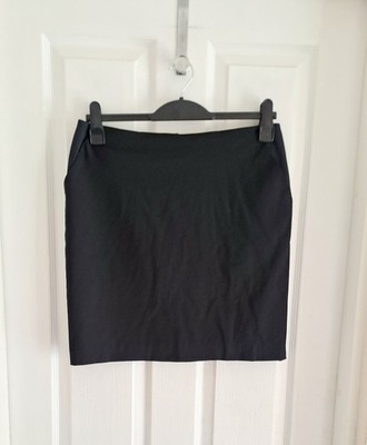 GIANFRANCO FERRE Wool Pencil Skirt Black Knee Lenght Office Work W33'' UK 12-14 