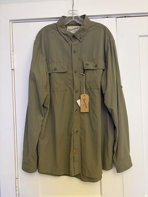 NWT DUCK CAMP Lightweight Hunting Shirt Mens XL Tall Sagebrush Roll Tab Sleeve
