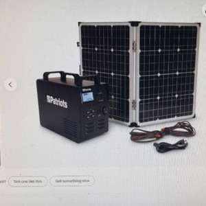 Patriot Power Solar Generator 1800 & 2 Solar Panel Pre-Owned- NEVER USED