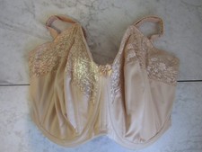 NWT Goddess Adelaide Nude Underwire Nylon/Poly Adj Strap Bra Women's Size 38 L