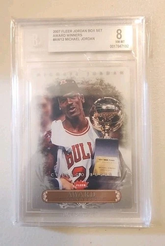 2007-08 Fleer Michael Jordan Box Set Award Winners Card #AW12 BGS 8