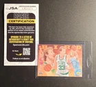 LARRY BIRD 1993-94 UD HEROES CHECKLIST JSA AUTHENTIC AUTO #27 CELTICS Q0M-640