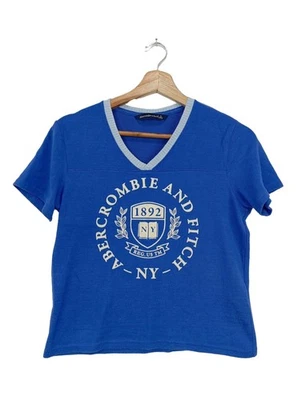 ABERCROMBIE & FITCH Pull à manches courtes Dames Pull T EU 36 bleu - Photo 1/4