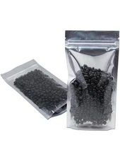 FERENLI 500 Pieces Stand Up Clear Front Zipper Lock Resealable Aluminum Mylar...