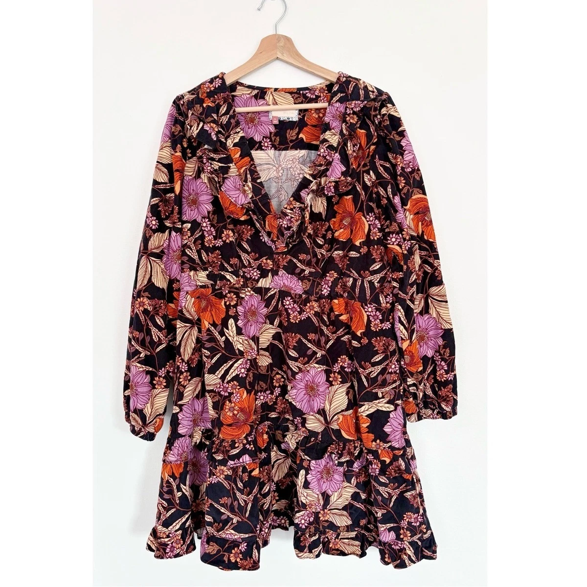 pilcro corduroy ruched printed midi dress Pilcro Corduroy Ruched Printed Midi Dress in! DM for more!