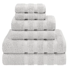 American Soft Linen Luxury 6 Piece Towel Set, 2 Bath Towels 2 Hand Towels 2