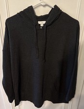 J Jill Lightweight Hoodie Gray Size S
