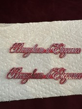 Cadillac Brougham D Elegance Brand New Rear Quarter Panel Emblems Red Chrome