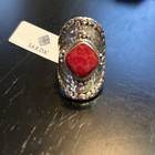 Sarda Sterling Silver 925  Ring w/ Red Indonesia Coral ;Sz7; 3409RDIC-R7 — photo 6