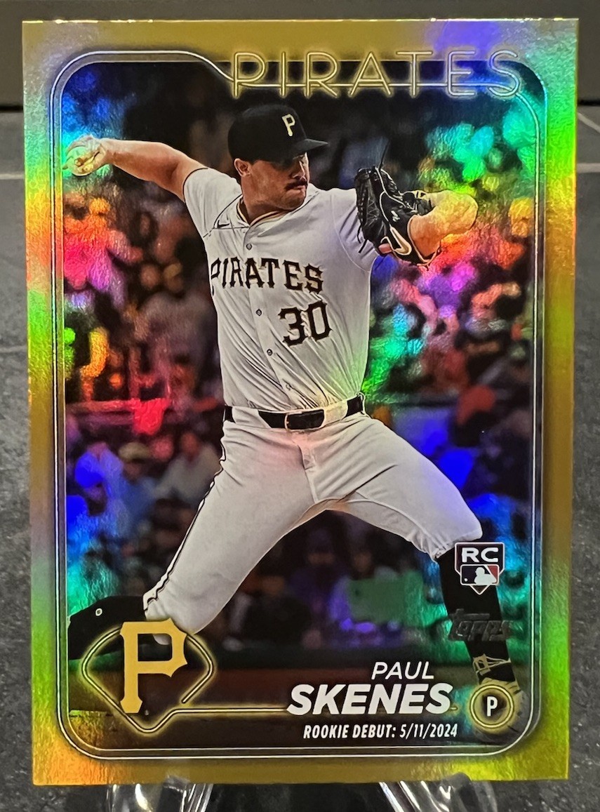 2024 Topps Update Rookie Debut Gold Rainbow Foil Paul Skenes #US288 Rookie RC