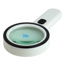 Magnifying Glass with Light, 30X Handheld Large Magnifying Glass 12 LED Light...