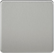 Knightsbridge SF8350BC Screwless 1G Blanking Plate - Brushed Chrome - IP20