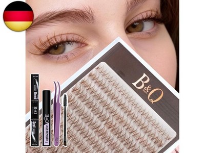 B&Qaugen Lashes Extension Set Wispy Braune Wimpern Set 8-16MM C Curl