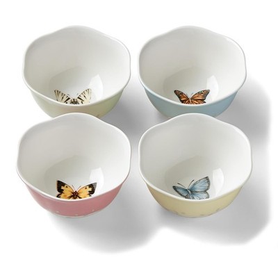Lenox Butterfly Meadow 4 Piece Dessert Bowl Set 791720 Lenox Dessert Plates
